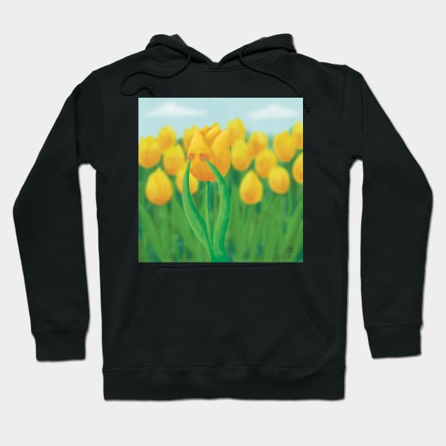 Bashful tulip Hoodie by Emma Wiklund Art